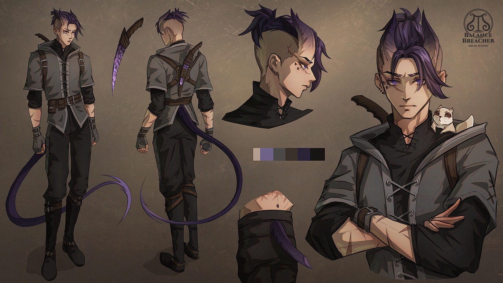 Character Design Sheet (Flat Style)