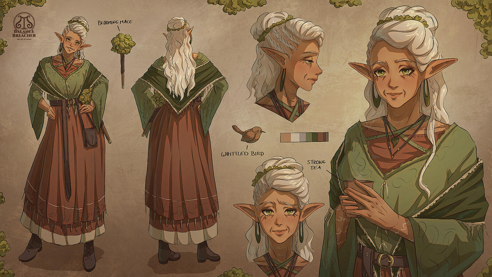 Character Design Sheet (Flat Style)