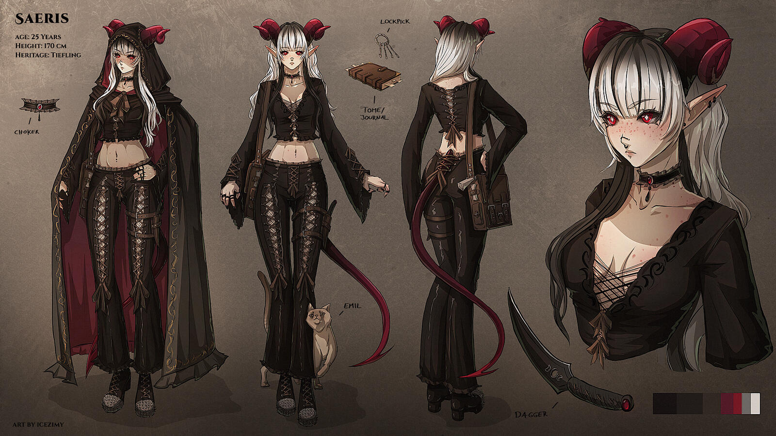 Character Design Sheet (Flat Style)